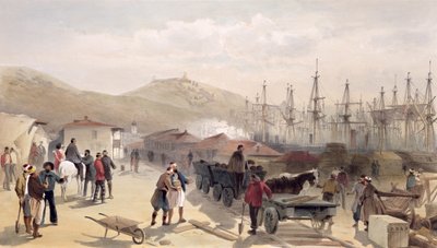 バラクラの鉄道、「東の戦争の席」、1856年からの版 作： William Crimea Simpson